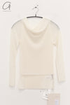 SWAYING 25 Early Spring Water-soluble Wool Fake Two-piece Sweater Series SW-SW25PS1T06-BAI White SW-SW25PS1T06